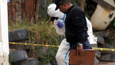 Foto referencial de una escena del crimen en Tegucigalpa.