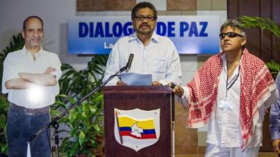 El comandante guerrillero, Iván Márquez, expuso la posición de las Farc.