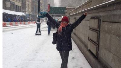 En Manhathan salindo de mi trabajo, escribe Elizabeth Conde.