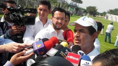 Jorge Luis Pinto habló ante los medios en el último entrenamiento de Honduras. Foto Ronald Aceituno/Enviado Especial