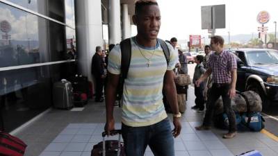 Romell Quioto a su retorno a la capital hondureña. Foto Juan Salgado