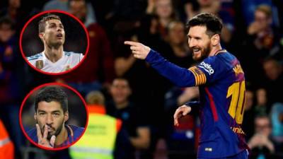 Messi aumentó la ventaja sobre Luis Suárez y Cristiano Ronaldo en el Pichichi de la Liga Española.