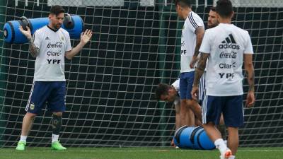 Argentina se encuentra entrenando en Barcelona. FOT AFP-PAU BARRENA