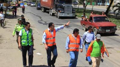 El alcalde Armando Calidonio realizó en esta semana la visita a varios proyectos, entre ellos los trabajos en la 33 calle.