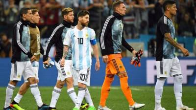 La Argentina de Messi quedó al borde de la eliminación del Mundial de Rusia 2018. Foto AFP