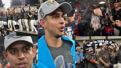 ¡Momento históricos! Mauricio Dubón se convirtió en el primer hondureño en conquistar una Serie Mundial y lo hizo formando parte de los Astros de Houston.