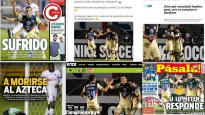 Diarios mexicanos y de otros países destacaron la victoria del América de Solari sobre el Olimpia de Troglio en la ida de octavos de final de la Liga de Campeones de la Concacaf.