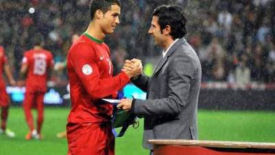 Cristiano Ronaldo y Luis Figo son ídolos por la afición de Portugal.