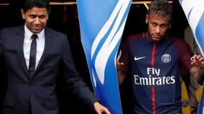 El presidente del PSG llevó este 2018 a Neymar. FOTO CHRISTIAN HARTMANN