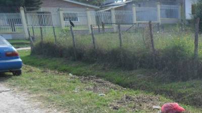 En esta calle en la colonia El Carmen de Siguatepeque fue encontrado el cuerpecito de un bebé envuelto en una bolsa.