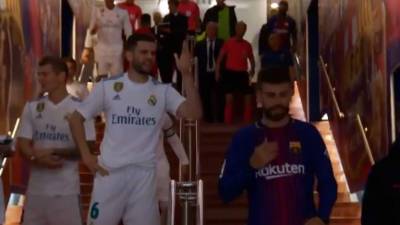 Gerard Piqué y Nacho Fernández protagonizaron un enfrentamiento en el túnel de vestuarios del Camp Nou.