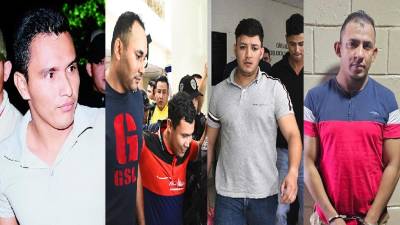 <b>Los agentes Omar Daniel Paguaga Sevilla, Luis Gustavo Martínez Estrada, Enar Moisés Ramos Ochoa, Félix Hernández Bonilla, y los dos subinspectores Emerson Gabriel Castillo Martínez y Bryan Emmanuel Mejía Vásquez junto con el policía Rigoberto Ramos Ramos.</b>