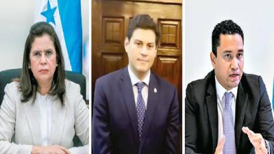 <b>Rixi Moncada, Marlon Ochoa y Christian Duarte pertenecen al grupo de funcionarios de confianza de presidenta Xiomara Castro.</b>