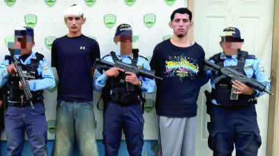 Los hermanos Ángel Daniel y Geovany Perdomo fueron capturados por agentes policiales en Chamelecón.