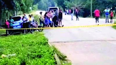 La Policía acordonó el lugar donde murió Ariel Álvarez.