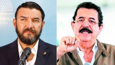 Manuel Zelaya no quiso responderle a Rasel Tomé. Fotos de archivo.