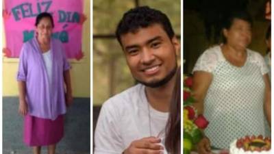 Fotos en vida de Sarah María Reyes, José Javier Caballero y su abuela Mercedes Solís.