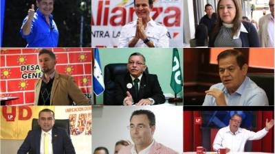 Los nueve candidatos a la Presidencia de Honduras.
