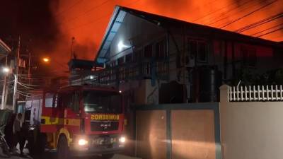 Pérdidas materiales dejó incendio en el Hospital de Roatán