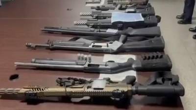 Imagen de las armas decomisadas por la Policía Nacional.