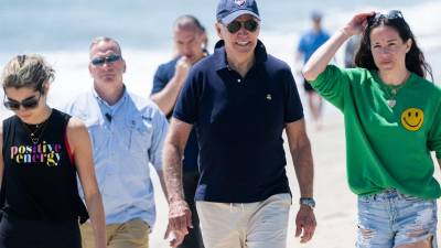 Biden pasó el feriado de este lunes en EEUU en la playa junto a su hija Ashley y sus nietos.