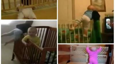 El siguiente video te hará reír a más no poder y a su vez te sorprenderá del espíritu aventurero que tienen muchos bebés a tal grado que son capaces de buscar mil maneras para salirse de la cuna. Foto YouTube