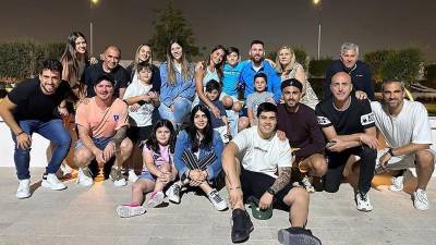 Lionel Messi y toda su familia en el día libre que tuvo en la selección argentina.