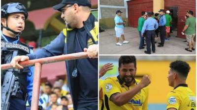 Mira las imágenes más curiosas de lo que fue el empate 1-1 entre Juticalpa y Real España. El estratega 'Tato' García de la máquina, se vio envuelto en un pequeño incidente con la afición del club canechero por lo que la Policía se vio obligada intervenir.