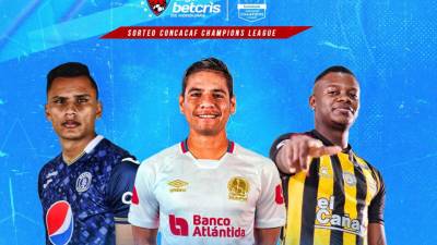 Motagua (izquierda), Olimpia (centro) y Real España (derecha) jugarán la Liga de Campeones de Concacaf.