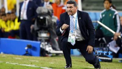 Luis Fernando Suárez en el Mundial de Brasil 2014 con Honduras.