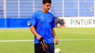 Jonathan Rougier en un entrenamiento con el Motagua en el estadio Nacional. Foto Ronald Aceituno