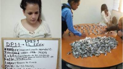 Katerin Lizet Moradel Colindres (21) fue detenida en Tegucigalpa.