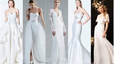 Carolina Herrera. Bustiers, faldas asimétricas y escotes corazón forman parte de esta propuesta.