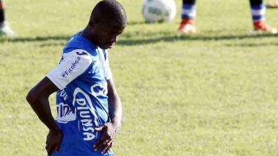 Boniek García en el entrenamiento de este viernes de la Selección de Honduras. Foto Delmer Martínez