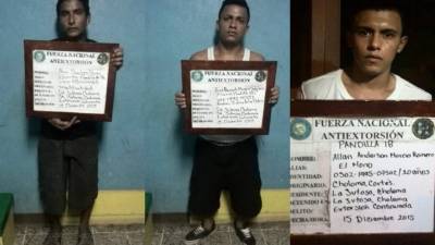 Los detenidos en la zona norte de Honduras.
