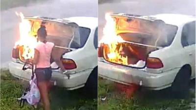 Las imágenes en las cámaras de seguridad permitieron el arresto de la mujer.