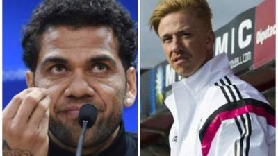Dani Alves y Guti se mandaron mensajes en Twitter.