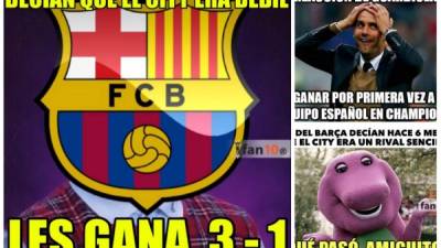 El Barcelona sufrió su primera derrota de esta temporada en la UEFA Champions League al caer 3-1 contra el Manchester City de Pep Guardiola y las redes sociales reaccionaron con humor. Mira los divertidos memes.