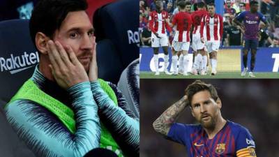 El Barcelona nuevamente tropezó en la Liga de España ya que empató 1-1 en casa ante el Athletic Bilbao. Messi fue la sorpresa al comenzar en el banquillo. FOTOS AFP.