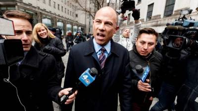 Michael Avenatti arriba a la Corte de EEUU.