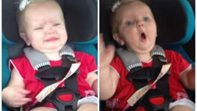 Bebé se tranquiliza rápidamente al escuchar canción de Katy Perry. Foto YouTube