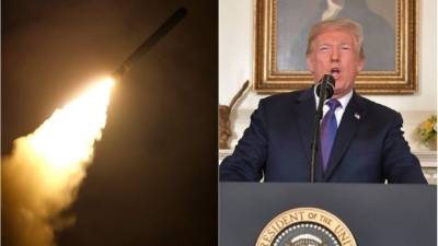 El presidente estaunidense Donald Trump se mostró satisfecho por el resultado de la operación militar realizada en Siria.