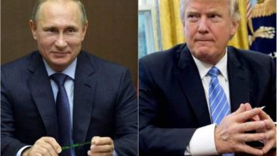 El presidente ruso, Vladimir Putin y el presidente estadounidense, Donald Trump.