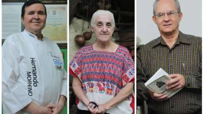 Hernando Moreno, Teresa Campos de Pastor y Jesús Echeto Belzarena. Fotos Cristina Santos, video Amílcar Izaguirre y Pedro Carías.