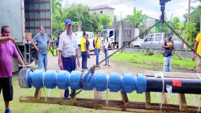 <b>La municipalidad adquirió equipo para mejorar el bombeo en el sistema de agua potable.</b>