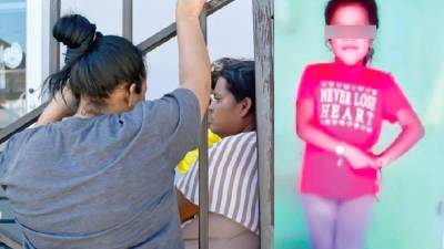 <b>La madre y tía de Emely Yosary Pérez Martínez no pudieron llevarse de la morgue sampedrana el cuerpo de la niña.</b>