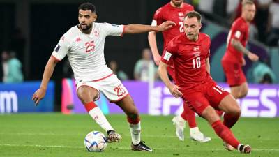 Dinamarca y Túnez se enfrentan en el Mundial de Qatar 2022.