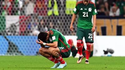 El lamento de los jugadores mexicanos en el partido contra Arabia Saudita.