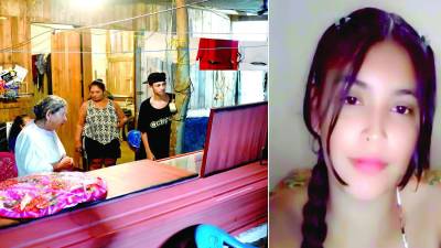 Doña Sandra Izaguirre y su familia lloran la muerte de Rosa Delia Rodríguez.