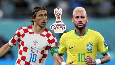 Luka Modric y Neymar, las estrellas de Croacia y Brasil que se enfrentarán en cuartos de final del Mundial de Qatar 2022.